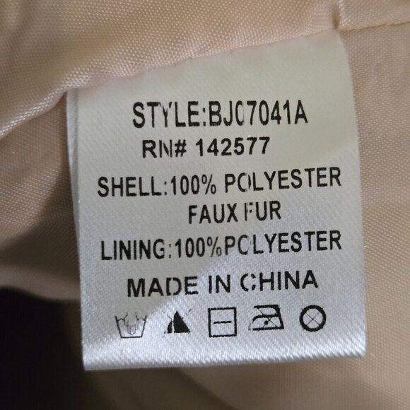 Blashe Plush Beige Neutral Super Soft Full Zip Jacket Size M - Picture 5 of 5